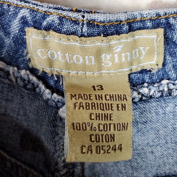 Vintage Midi Denim  Skirt 13 Blue Fade Front Slit Cotton Ginny Coastal Festival - Picture 3 of 10